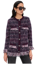 Load image into Gallery viewer, L&#39;Agence- Kastoria Fringe Cardi
